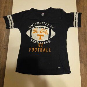 Vintage Black Go Vols UT Tennessee Football Women's T-Shirt- Size Large